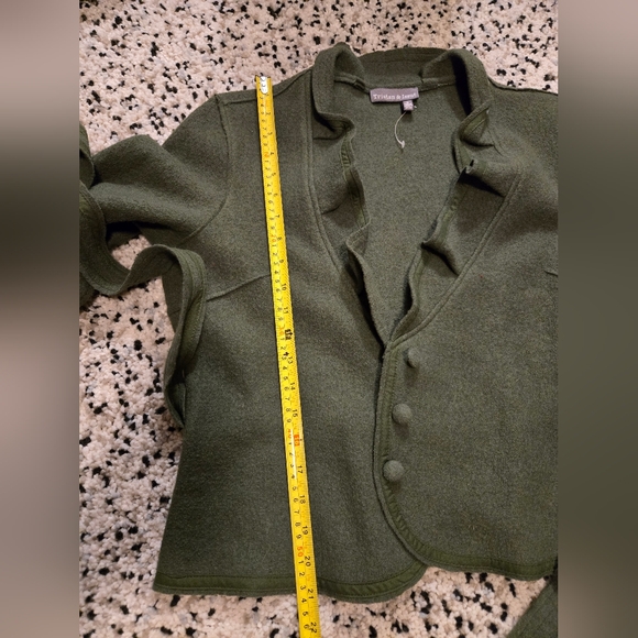 Tristan & Isuet. 100% Lanewool blazer. Forest green. Size Large - Picture 7 of 8